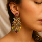 Load image into Gallery viewer, Rivyah Rainbow Cascade Jhumka Earrings for women
