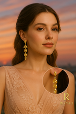 Load image into Gallery viewer, Golden Vine Marquise Drops