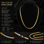 Load image into Gallery viewer, Silver & Golden Men’s Chain – Stylish Two-Tone Statement Necklace