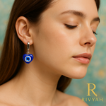 Load image into Gallery viewer, Guardian Heart Evil Eye Drop Earrings