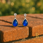 Load image into Gallery viewer, Rivyah Azure Teardrop Earrings