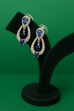 Load image into Gallery viewer, Blue Stone AD earrings for women