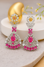 Load image into Gallery viewer, Pink AD earrings for women