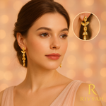 Load image into Gallery viewer, Golden Vine Marquise Drops