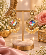 Load image into Gallery viewer, Multicolor Kundan Chandelier Earrings