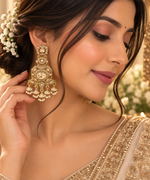Load image into Gallery viewer, Regal Golden Statement Earrings