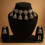 Load image into Gallery viewer, Rivyah Tribal Blossom Jhumka Set