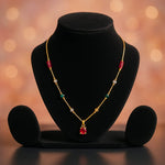 Load image into Gallery viewer, Radiant Ruby Floral Necklace