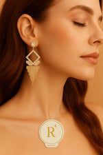 Load image into Gallery viewer, Art Deco Cascade Fringe Earrings