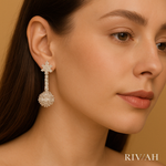 Load image into Gallery viewer, Crystal Bloom Dangler Earrings for women
