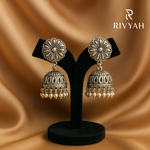 Load image into Gallery viewer, Antique Blossom Jhumkas
