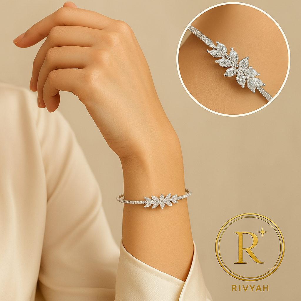 Rivyah Marquise Blossom Pavé Bangle