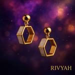 Load image into Gallery viewer, Rivyah Celestial Hexagon Hoop Earrings
