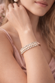Pearl & Crystal Rose Gold Bracelet