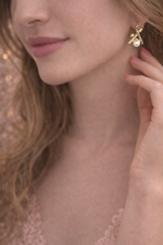 Load image into Gallery viewer, Modern Pearl Drop Stud Earrings