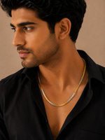 Load image into Gallery viewer, Silver &amp; Golden Men’s Chain – Stylish Two-Tone Statement Necklace