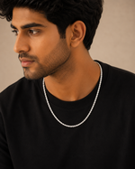 Load image into Gallery viewer, Men’s Silver Chain – Classic &amp; Stylish Statement Necklace