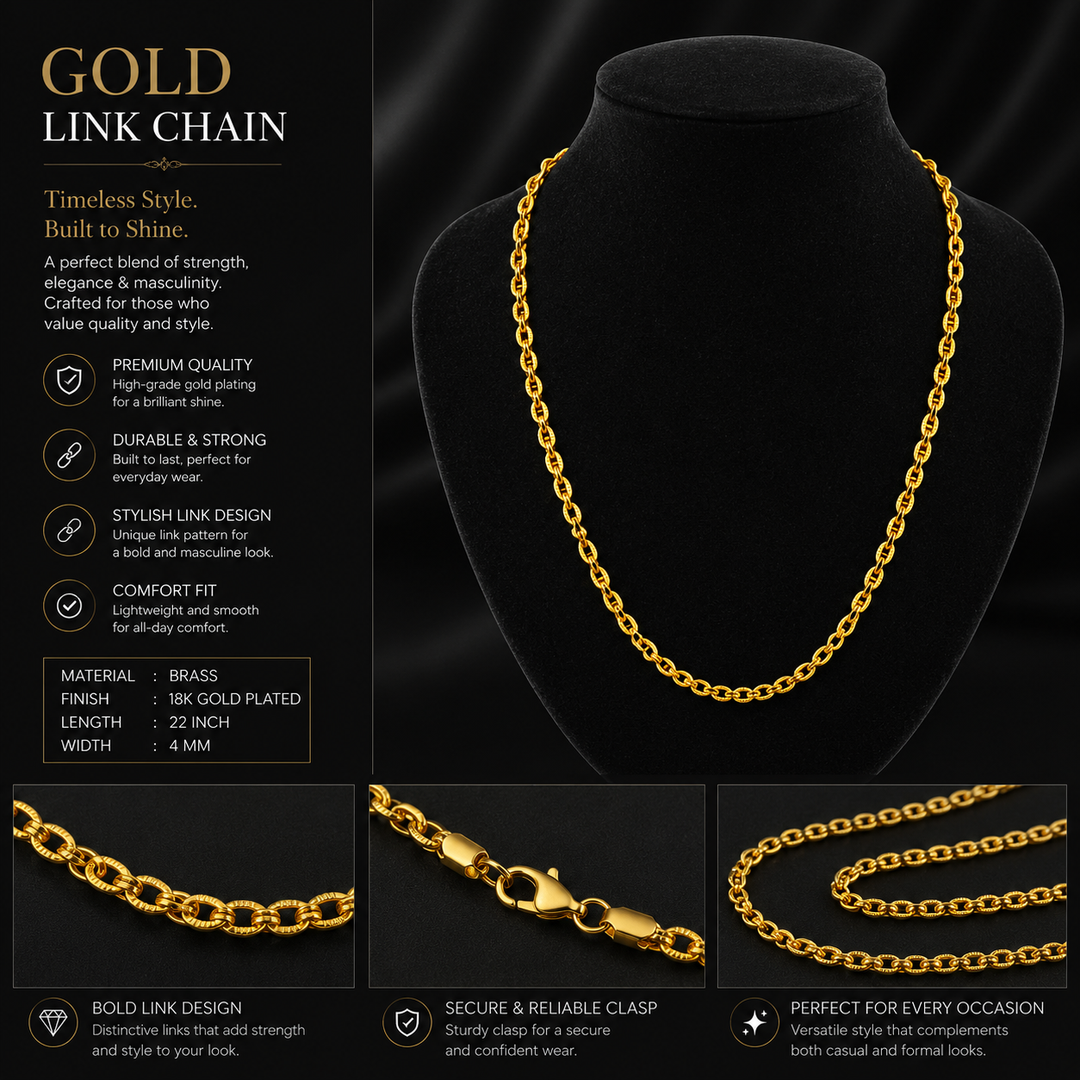 Men’s Gold Chain – Classic & Stylish Statement Necklace
