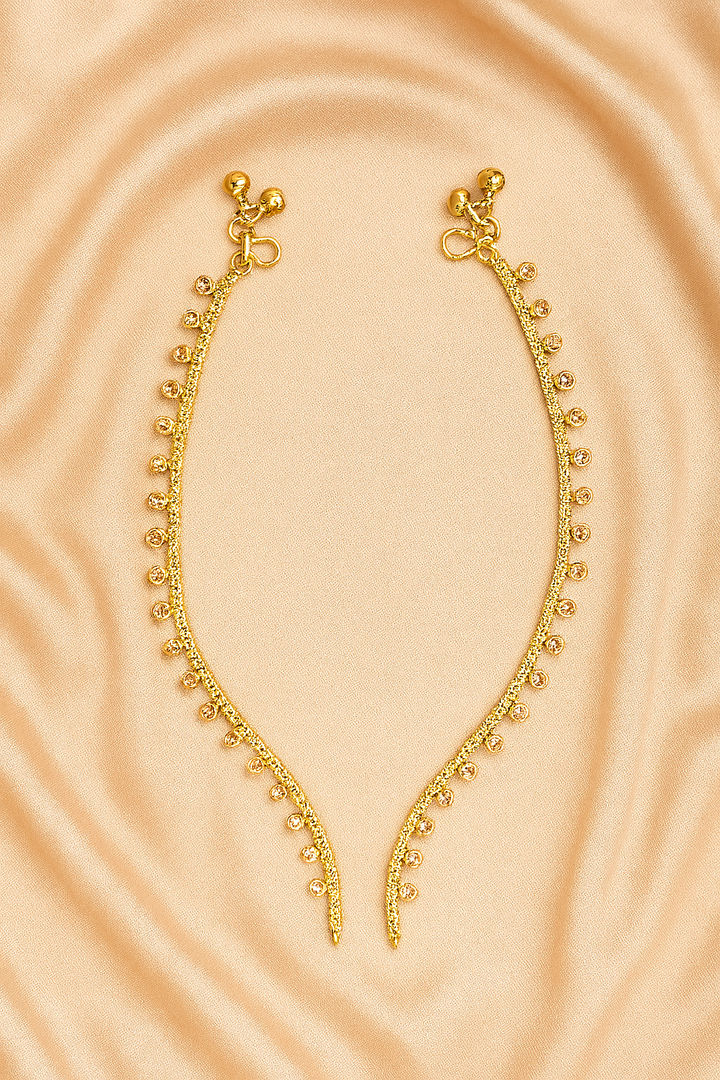 Golden Elegance Crystal Payal- Rivyah