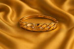 Load image into Gallery viewer, Elegant Gold-Tone Designer Bracelet with Marquise Links &amp; Sparkling Stones by Rivyah

