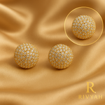 Load image into Gallery viewer, Radiant Pave Halo Stud Earrings
