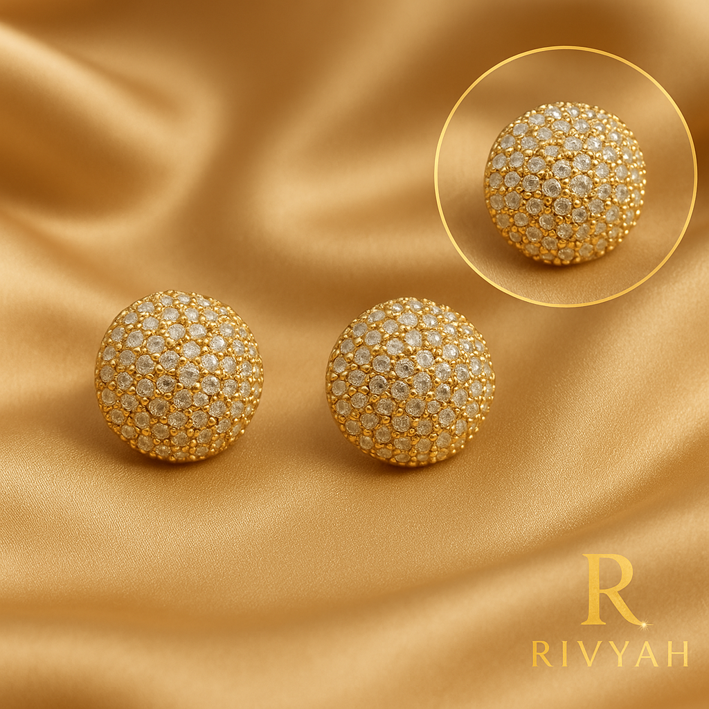 Radiant Pave Halo Stud Earrings
