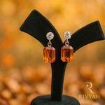 Load image into Gallery viewer, Rivyah Autumn Amber Drop Earrings

