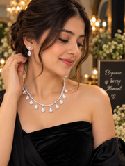 Elegant American Diamond Necklace Set for Women | Rivyah Studio