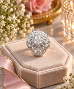 Load image into Gallery viewer, Elegant Crystal Statement Ring – Timeless Sparkle
