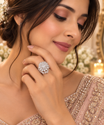 Load image into Gallery viewer, Elegant Crystal Statement Ring – Timeless Sparkle