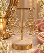 Load image into Gallery viewer, Regal Golden Statement Earrings