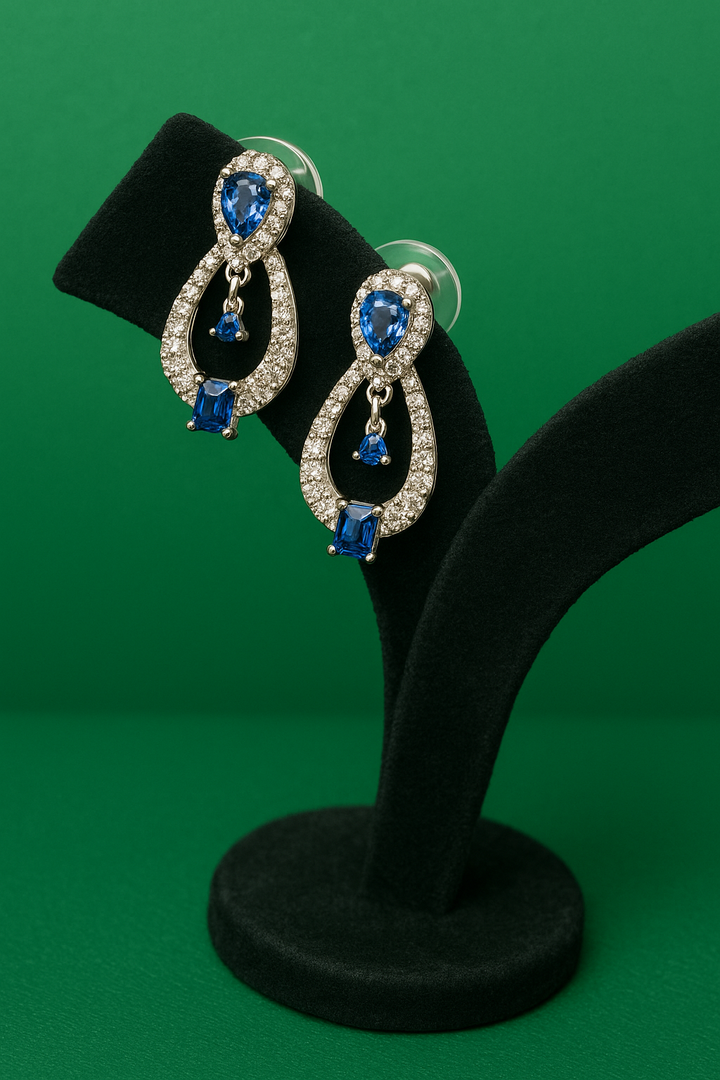 Blue Stone AD earrings for women
