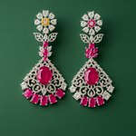 Load image into Gallery viewer, Pink AD earrings for women
