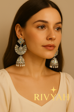 Load image into Gallery viewer, &quot;Starlit Glimmer Jhumkas&quot;
