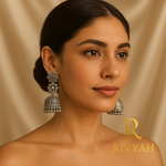 Load image into Gallery viewer, Floral Finesse Jhumkas
