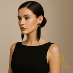 Load image into Gallery viewer, Rivyah Noir Cascade Tassel Earrings

