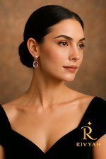 Load image into Gallery viewer, Rivyah Rosewater Crystal Drop Earrings
