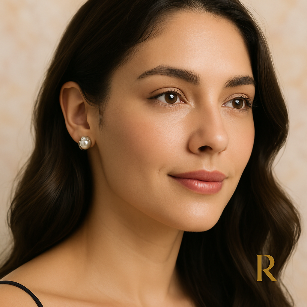 Polished Silver Sphere Stud Earrings