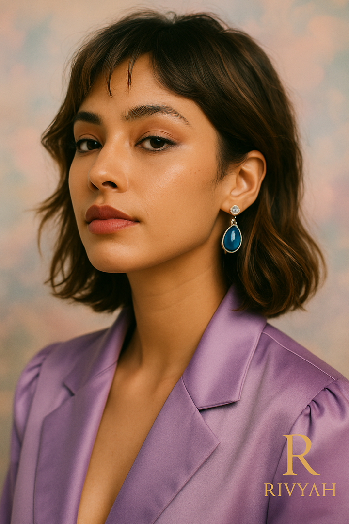Rivyah Azure Teardrop Earrings