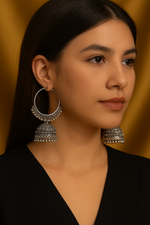 Load image into Gallery viewer, Rivyah Radiant Tribal Hoops for women
