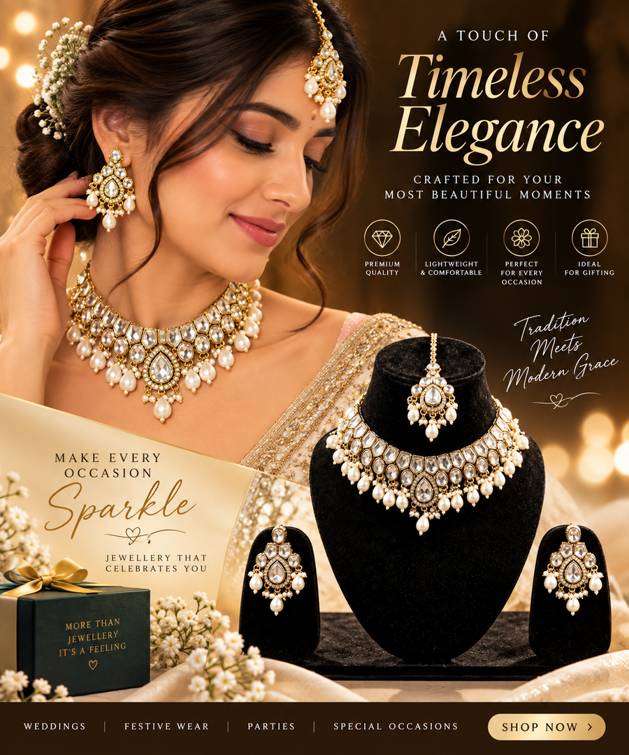 Timeless Kundan Pearl Bridal Set
