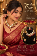 Load image into Gallery viewer, Timeless Elegance – Kundan Necklace Set