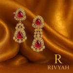 Load image into Gallery viewer, Royal Ruby Bloom Earrings
