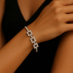 Load image into Gallery viewer, Geo-Link Pavé Diamond Bracelet

