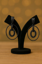 Load image into Gallery viewer, Midnight Orbit Hoop Earrings for women - Rivyah
