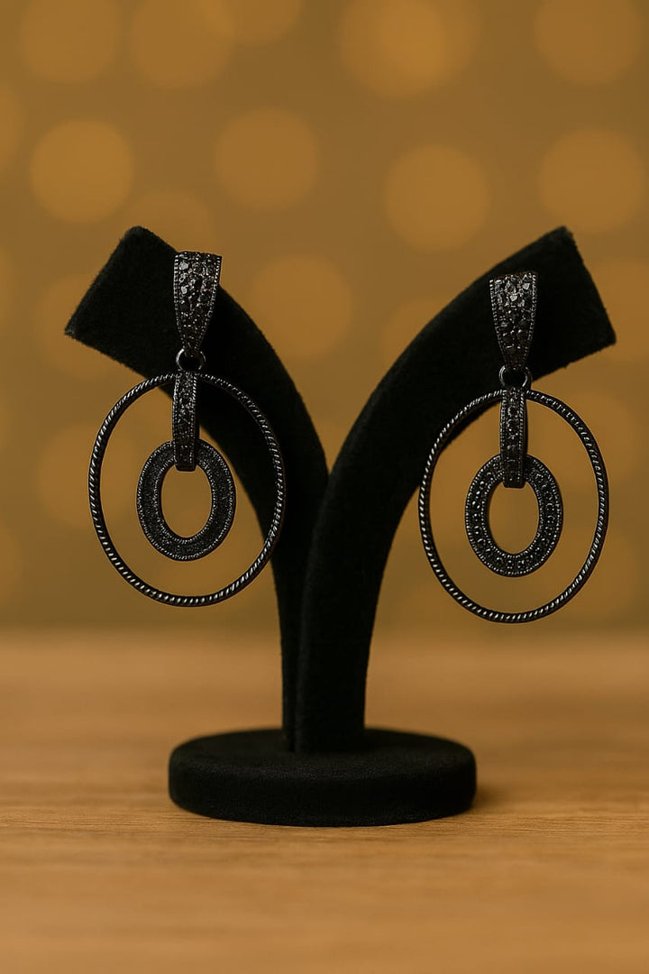 Midnight Orbit Hoop Earrings for women - Rivyah