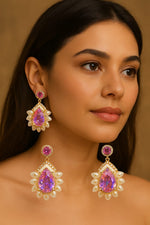 Load image into Gallery viewer, Royal Bloom Statement Earrings - Rivyah
