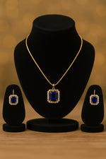 Load image into Gallery viewer, Royal Blue Elegance Pendant Set for women - Rivyah
