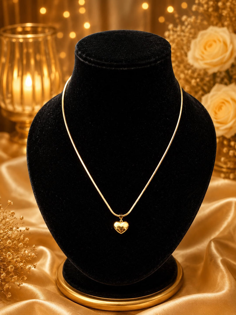 Golden Heart Pendant Necklace