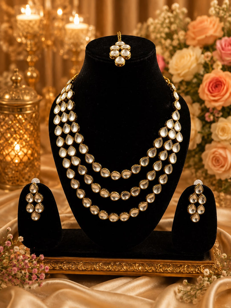 Royal Pearl Layered Necklace Set